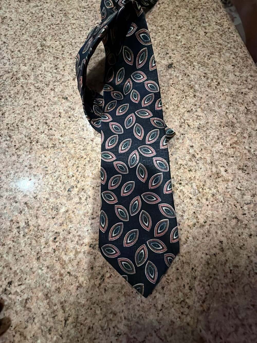Carlo Palazzi Extra Long 100% Italian Silk Leaf Pattern Necktie